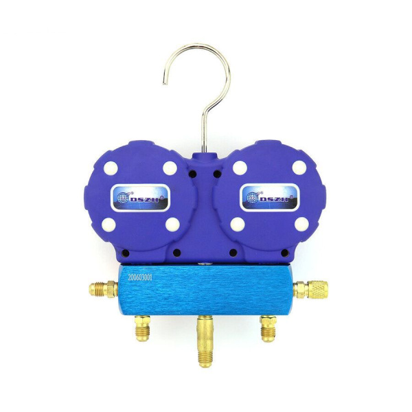 Манометрическая станция DSZH WK-C3601S (R22/404/407/410; 2-х вентильная; шланги 1/4" SAE - 90см)