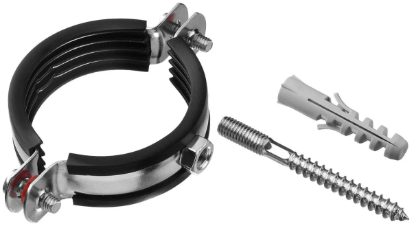 Хомут трубный 1/2" (20-25мм) VALFEX, в компл. шпилька М8*80, дюбель