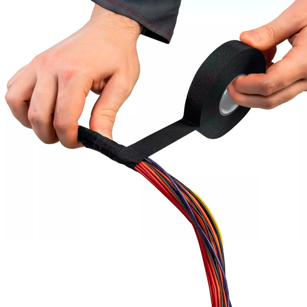 Набор 200 шт - Лавсановая изолента BAVIS PET 19мм х 25м черная 180мкм, 65N/cm