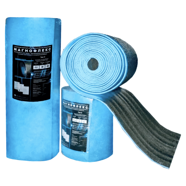 Изоляция Магнофлекс тип C-1.2 толщина 10 мм, ширина 1.2м, в рулоне 18 кв.м, самоклеящаяся