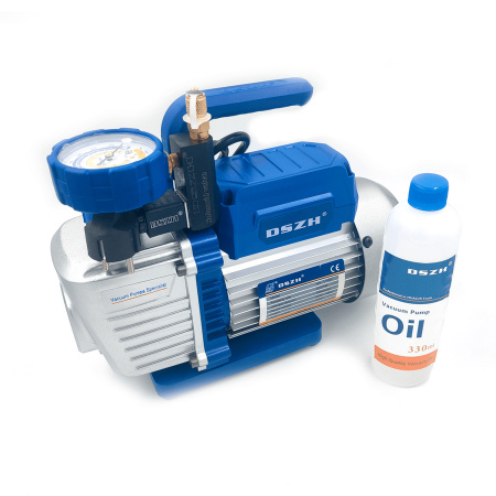 Вакуумный насос DSZH WK-125SV (1ст; 70 л/мин, 5.7 кг, вакуумметр, соленоидный вентиль)