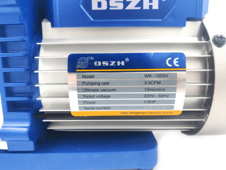 Вакуумный насос DSZH WK 135SV (1ст., 100 л/мин, 8.0 кг, вакуумметр, соленоидный вентиль)