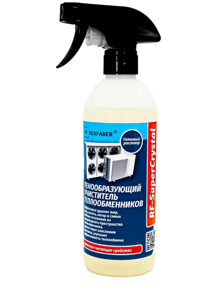 RF-SuperCrystal 0,5л. раствор пенообразующий для очистки теплообменников (конденсаторов)
