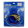 Заправочные шланги с вентилями VALUE VRP-C-RYB R-410 (1.2m; 3шт) набор для R410A, до 55 Bar