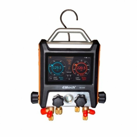 Цифровой манометрический 4х вентильный коллектор Elitech  MS-4000