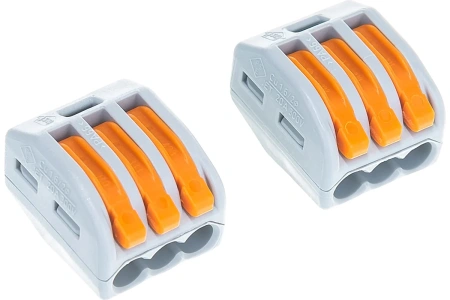 Соединительная клемма WAGO 222-413 (б/пасты на 3 провода)