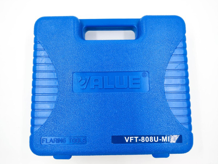 Вальцовка эксцентриковая Value VFT-808U-MI (2 плашки 1/4" - 3/4" и 6мм - 19мм; с ограничителем подачи трубы; в кейсе)