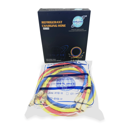 Заправочные шланги DSZH-372-RYB-P набор 3шт по 1.8м, 1/4" SAE, до 41 бар