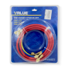 Заправочные шланги Value VRP-U-RYB (1.5 м; 1/4" SAE; набор для R12, 22, 134, 404, 407, 507) до 34 Bar
