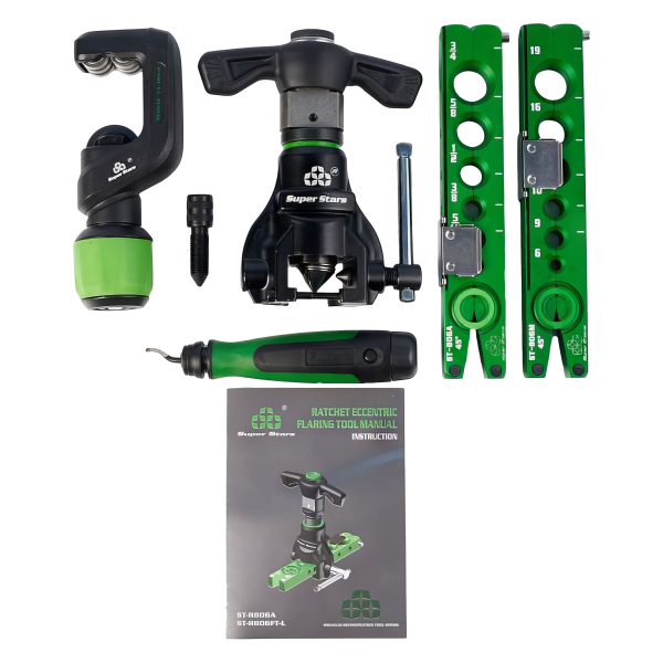 Вальцовка эксцентриковая с реверсом Ballu Super Stars ST-R806FT-L (1/4"-3/4"; 6-19мм; с труборезом и риммером в кейсе)