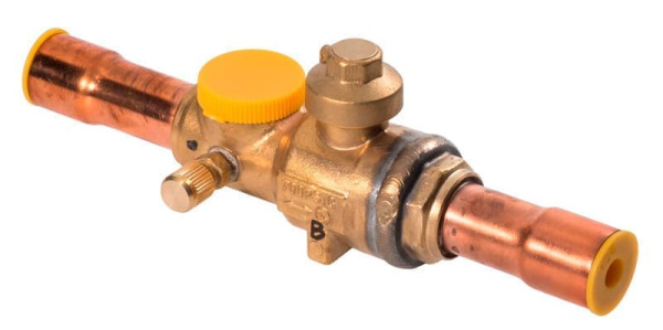 Вентиль шаровый 3/4" Becool BC-BVS-34 со см. стеклом и сервисным штуцером