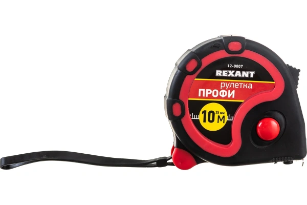 Рулетка "Профи" прорезиненный корпус 10м*25мм Rexant