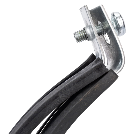 Хомут для воздуховода с резиновой прокладкой, гайка М8, 250мм