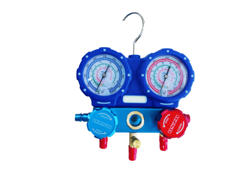 Манометрическая станция DSZH WK-P3601S (R22/32/134/410; 2-х вентильная; шланги 90см, +2 муфты R134A, упак. кейс)