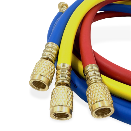 Заправочные шланги DSZH-360-RYB-H набор 3шт по 1.5м, 1/4" SAE, до 55 Bar