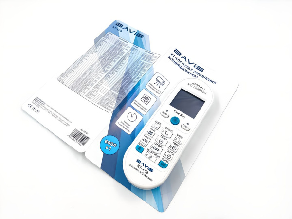 BAVIS KT-E08 (6000 в 1) универсальный ПДУ для кондиционеров