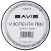 Изолента ПВХ BAVIS 15мм х 20м черная