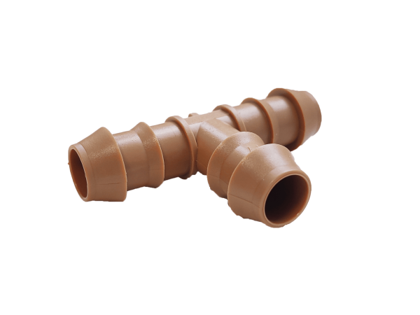 Тройник дренажный Ø16мм "T" образный (коричневый)