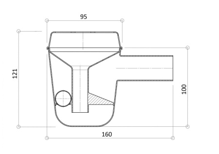 Сифон с гидромеханическим затвором G-33
