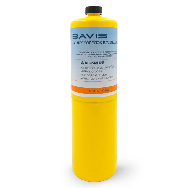 Газовый баллон BAVIS MAPP GAS, баллон 400гр (1"-20UNF)