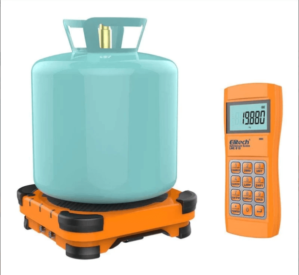 Весы программируемые электронные Elitech LMC-310 с запорным клапаном, до 100 кг