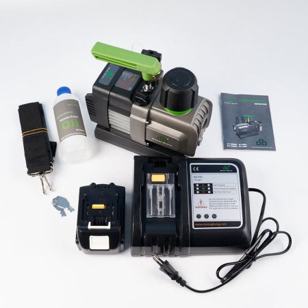 Аккумуляторный вакуумный насос Ballu Super Stars ST-2BMC (2 ст., 70 л/мин, 2 Па, Li-Ion 18V, 5 Ah, 3.3кг)