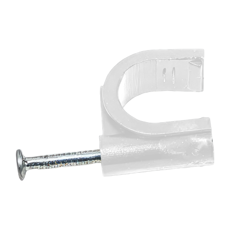 TDM Скоба 16 мм пластик круглая (50шт. / упак.)