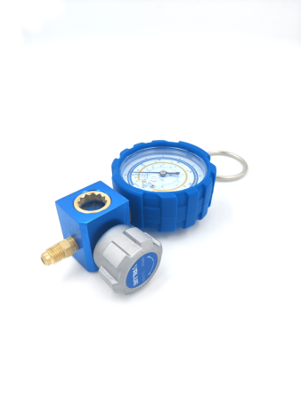 Манометрический коллектор Value VMG-1-S-L (R600, R600A, R290; 1 вентильный, смотровое стекло, манометр низкого давления 68мм; без шлангов)