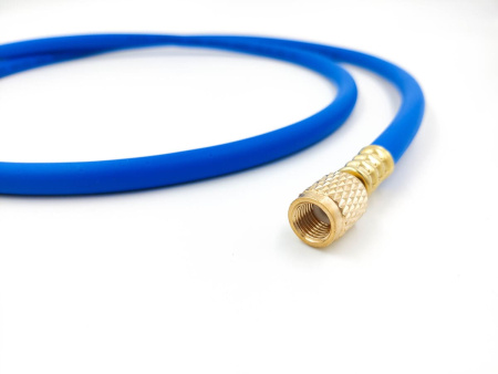 Шланг заправочный с вентилем DSZH CT-360-RYB-HV 1.5м, 1/4" SAE, до 55 Bar