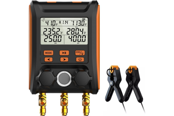 Цифровой манометрический 2х вентильный  коллектор Elitech MS-1000 (в кейсе)