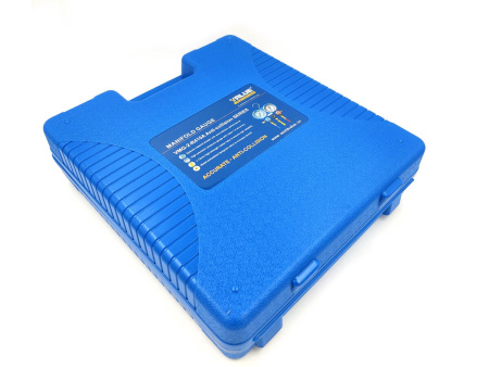 Манометрический коллектор Value VMG-2-R410A-B (R22, R134a, R410a, R407C; 2-х вентильный; 3 шланга 120см; манометры 68мм; упак. кейс)