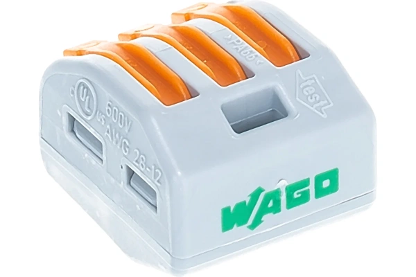 Соединительная клемма WAGO 222-413 (б/пасты на 3 провода)