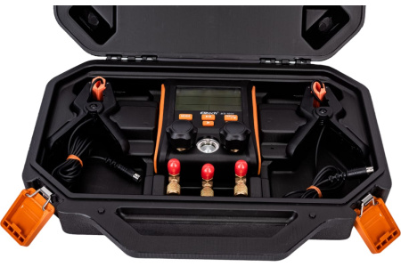 Цифровой манометрический 2х вентильный  коллектор Elitech MS-1000 (в кейсе)