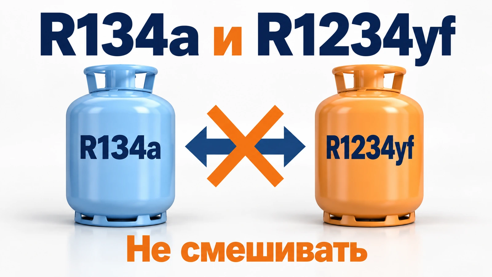 R134a и R1234yf: разные хладагенты, которые нельзя смешивать
