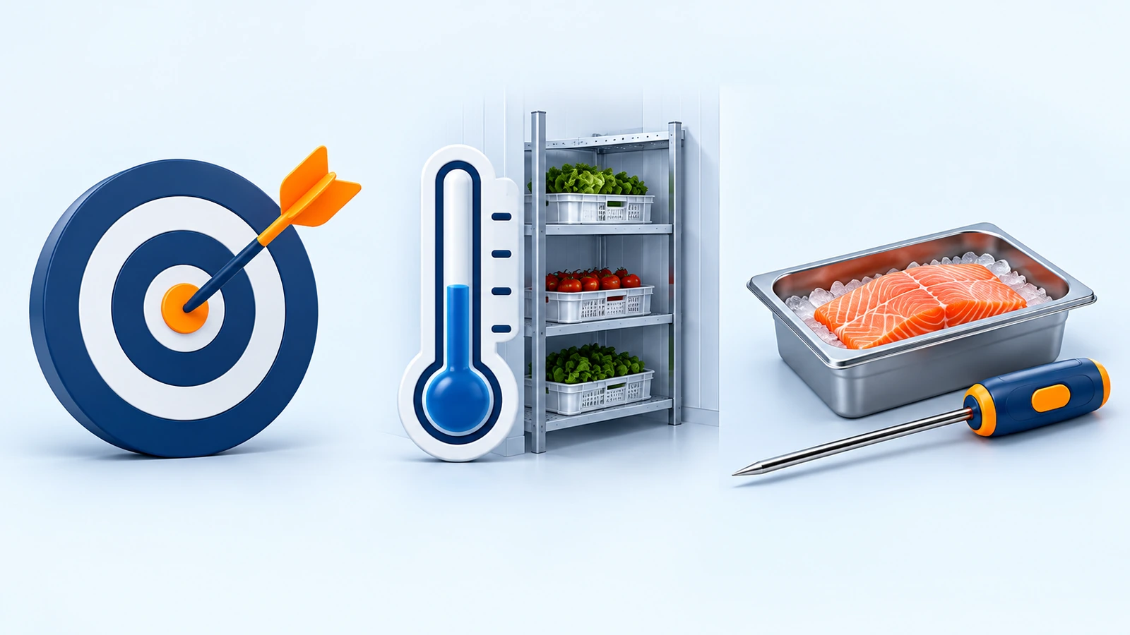 Условные обозначения цели регулирования, воздуха камеры и продукта